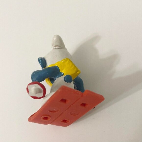 Vintage The Smurfs Skier Smurf Snow Skiing Ski Poles Toy Figurine - Picture 9 of 16